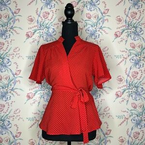 MONTEAU MEDIUM RED BLOUSE